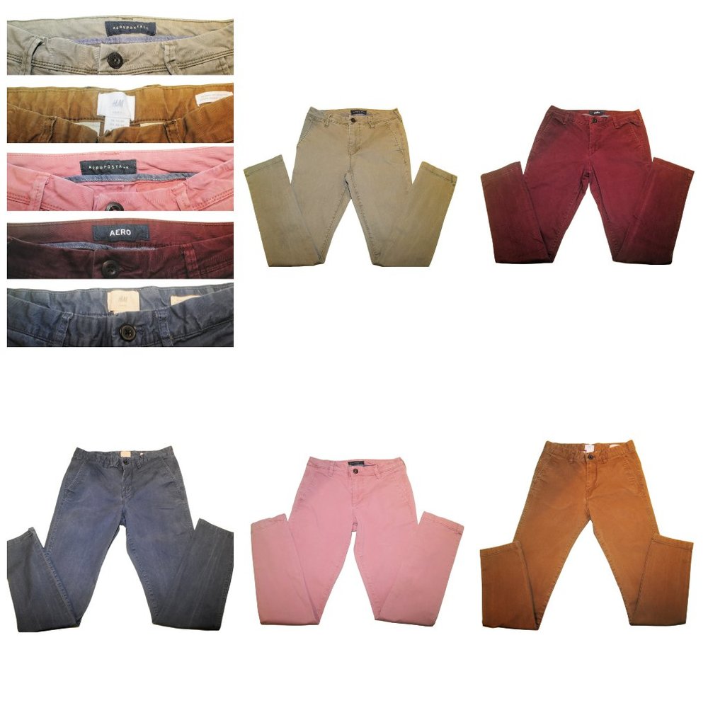 Boys Slim Skinny PANT Lot of 5 Aeropostale Aero H & M 28 x 30 Back to School BTS